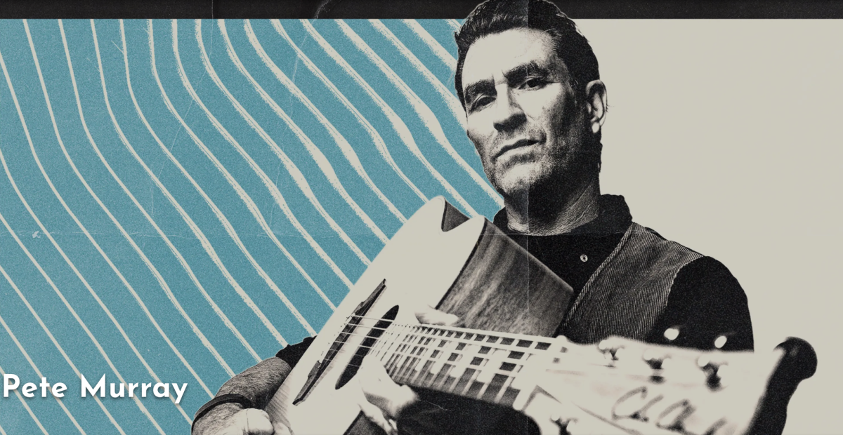 Banner with graphic of Pete Murray